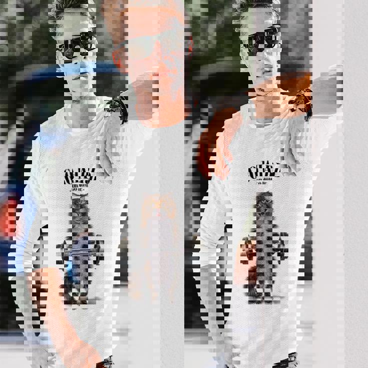 筋トレ ジム やる気がないなら家に帰れ トラ猫 ねこ 長袖Tシャツ 彼への贈り物