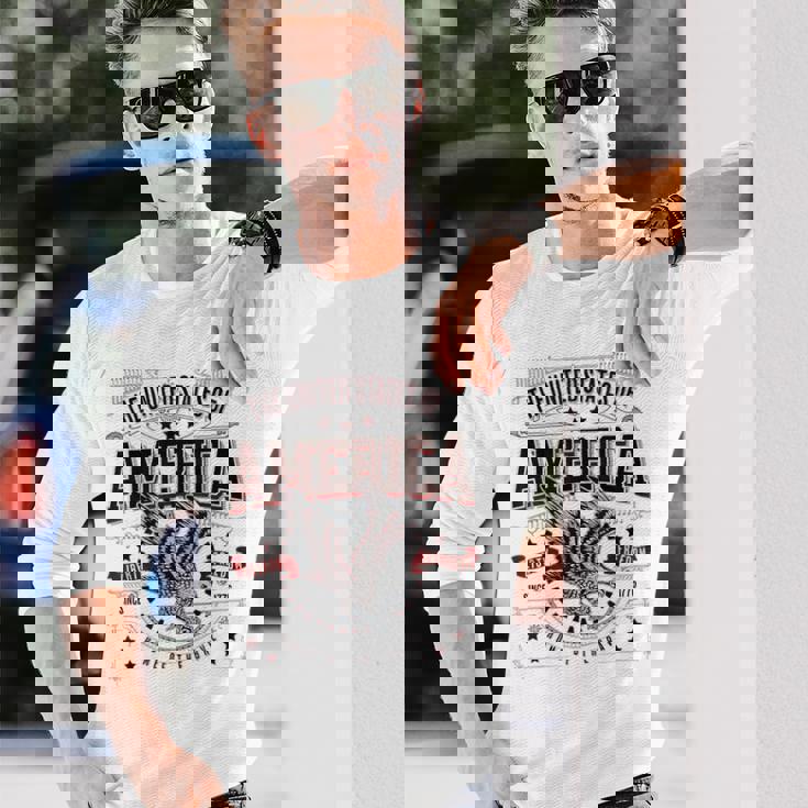 米国アメリカンイーグル アメリカ国旗 パトリオット Usa 男性用 長袖Tシャツ 彼への贈り物