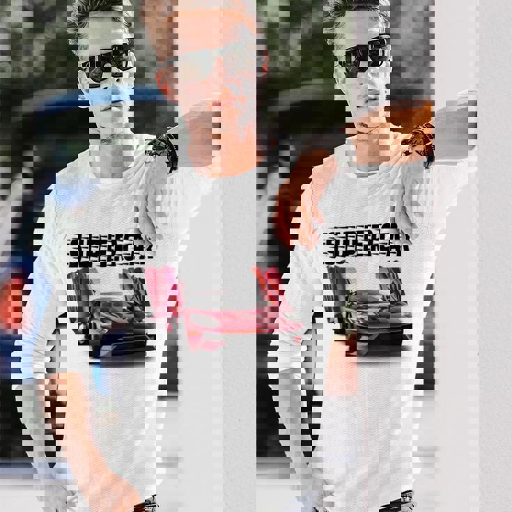 素敵なエキゾチックなスーtシャツ。スポーツカー愛好家に最適。 長袖Tシャツ 彼への贈り物