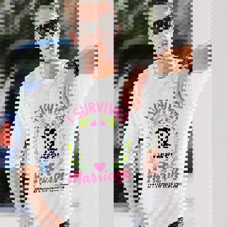 結婚12年 結婚12周年 長袖Tシャツ 彼への贈り物