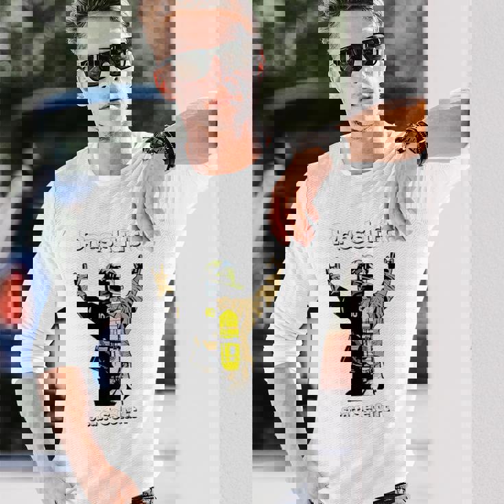 背圧呼吸保護器具 キャリア 消防士 消防隊 長袖Tシャツ 彼への贈り物