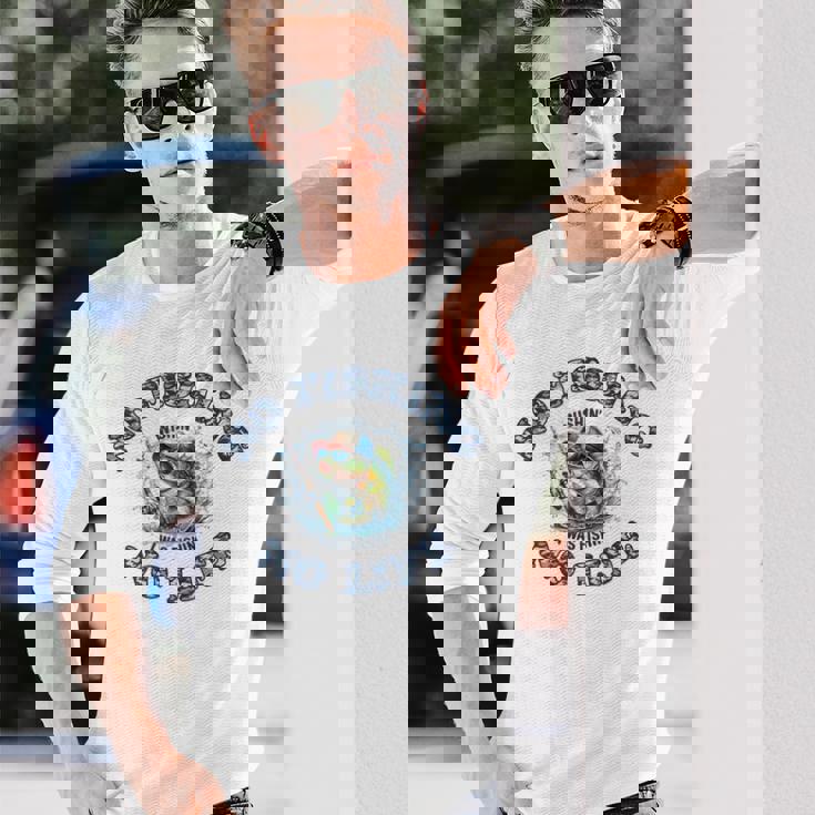 釣り クール バス釣り おもしろ フィッシング ライフ カモフラージュ グラフィック 長袖Tシャツ 彼への贈り物