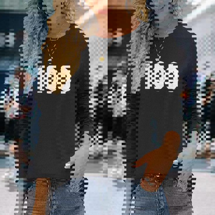 100 数字 サッカー メンズ レディース キッズ ギフト 長袖Tシャツ 彼女への贈り物