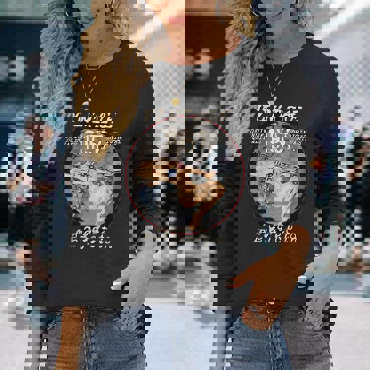 1957 ボンバーノーズアート ホットピンナップ 64歳の誕生日ギフト アンティーク調 長袖Tシャツ 彼女への贈り物