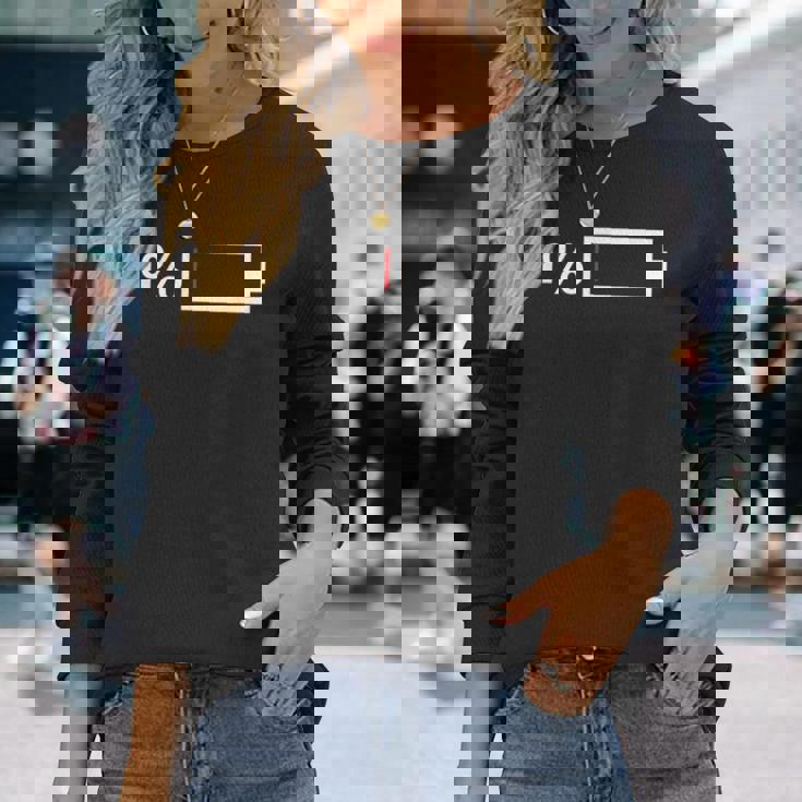 1バッテリーアイコン1。 長袖Tシャツ 彼女への贈り物