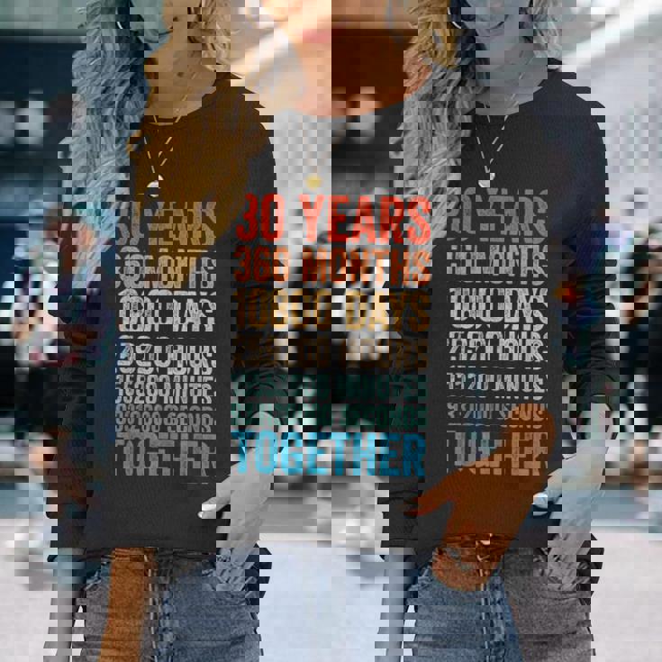 30年記念日 彼 彼女 カップル 30回目の結婚 長袖Tシャツ 彼女への贈り物