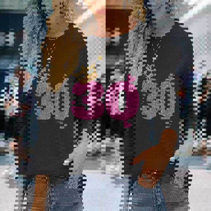 30歳の誕生日 王冠 30歳 誕生日 長袖Tシャツ 彼女への贈り物