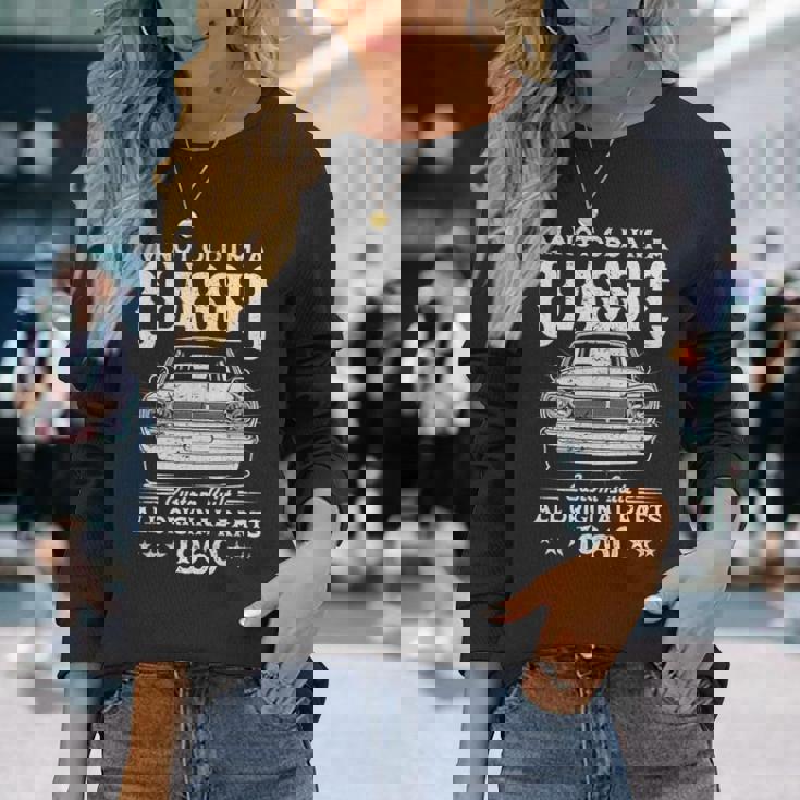 66 歳のギフト ヴィンテージ クラシックカー 1960 66 歳の誕生日 長袖tシャツ 長袖Tシャツ 彼女への贈り物