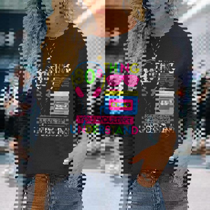 80年代コスチューム 1980年代テーマ パーティー 80年代スタイル ファッション衣装 長袖Tシャツ 彼女への贈り物