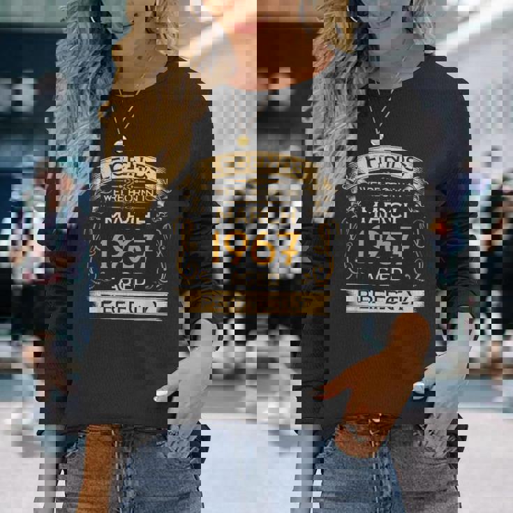 Birthday Legends Were Born Ins March 1967 長袖Tシャツ 彼女への贈り物