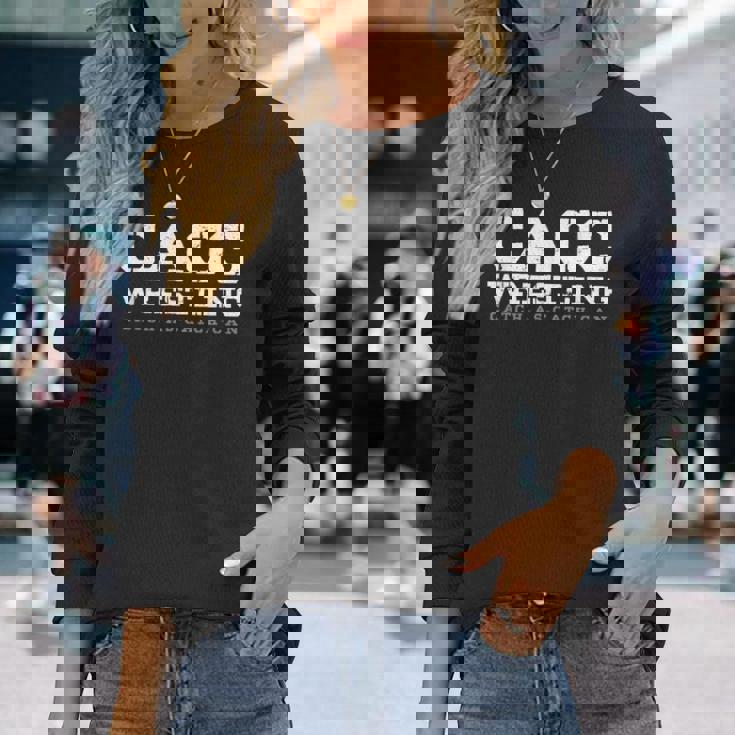 Cacc-キャッチ-レスリング 長袖Tシャツ 彼女への贈り物