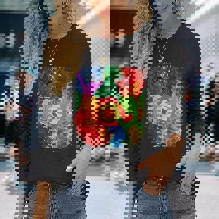 Color Mashup Wild Celebrations Happy Holi 長袖Tシャツ 彼女への贈り物