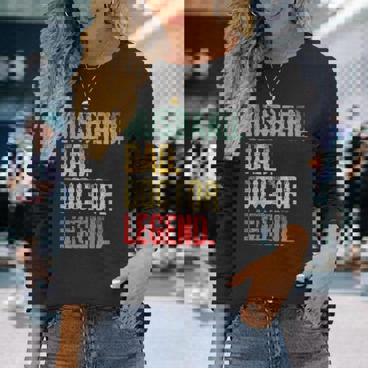 Divertente Camiciaintage Marito Papà Medico Leggenda Retrò Maglietta a maniche lunghe Regalos para ella