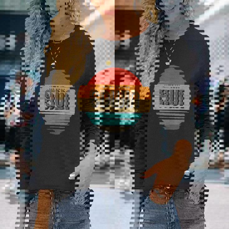 Edwin 名称 レトロ・ヴィンテージ・サンセット 限定版 長袖Tシャツ 彼女への贈り物