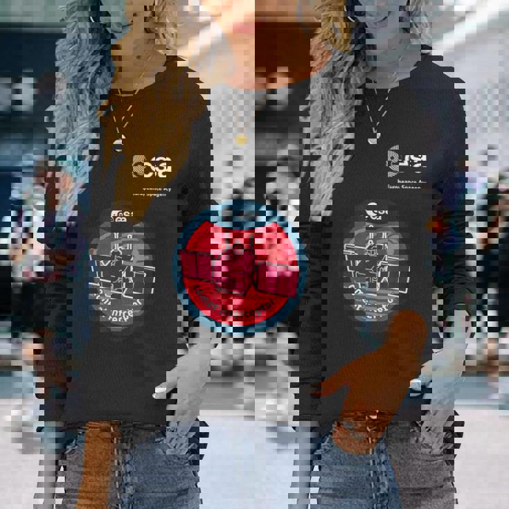 Esa欧州宇宙機関ミッション彗星迎撃パッチ 長袖Tシャツ 彼女への贈り物