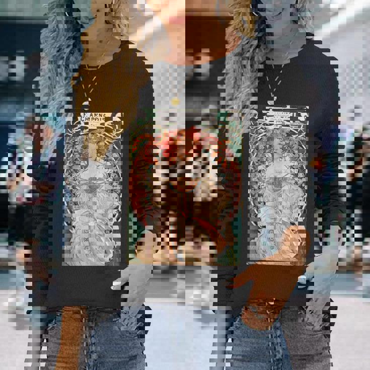 F Champenois Imprimeur-Editeur By Alphonse Mucha 長袖Tシャツ 彼女への贈り物