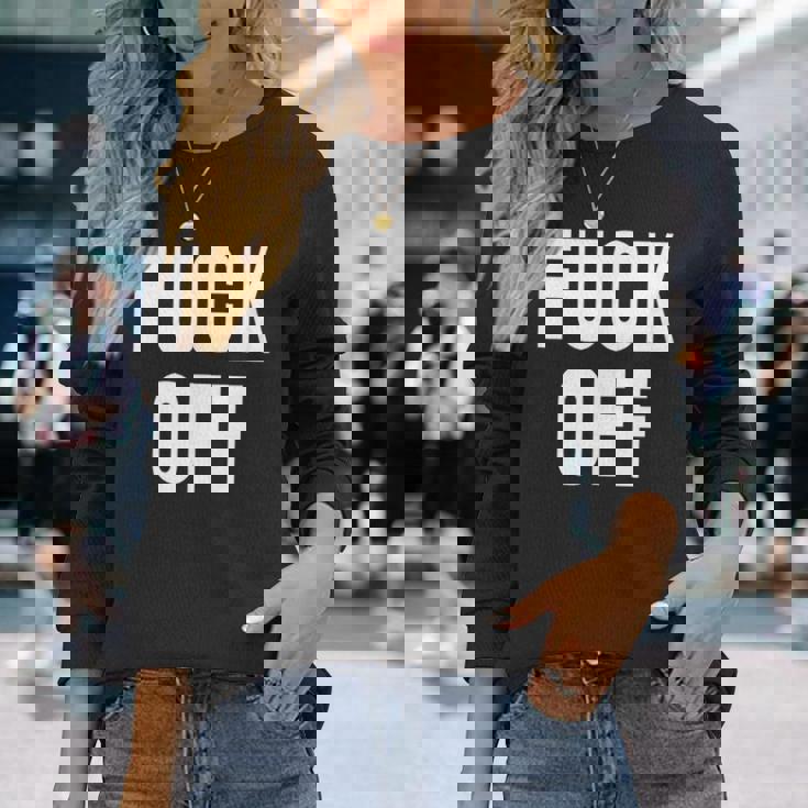 Fack Off – デザイン – Fuck Off 長袖Tシャツ 彼女への贈り物