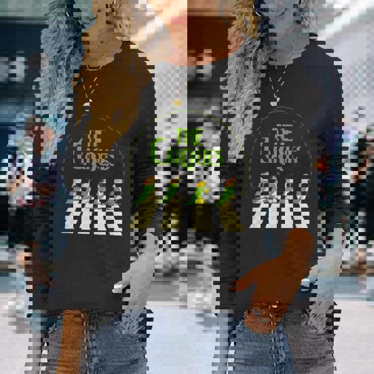 Birb Parrot Pet Doodle Parody The Caiques 長袖Tシャツ 彼女への贈り物