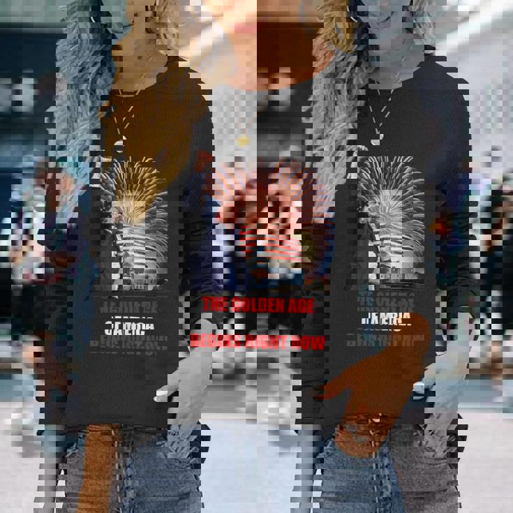 The Golden Age Of America Begins – Trump Inaugurationpeech 長袖Tシャツ 彼女への贈り物