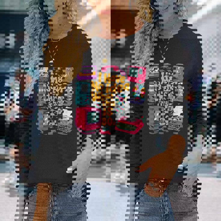 I Have No Idea What This Is 70S 80S 90年代 テーマ ヴィンテージ 長袖Tシャツ 彼女への贈り物