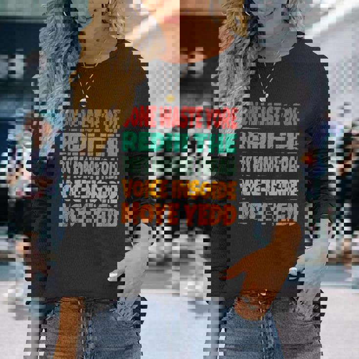 Jone Waste Yore Toye Monme Jones Waste Your Time 長袖Tシャツ 彼女への贈り物