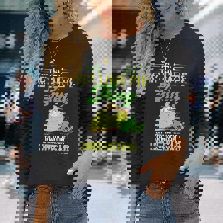 Key Lime Pie Thing レモンパイ デザート タルト フロリダパイ 長袖tシャツ 長袖Tシャツ 彼女への贈り物