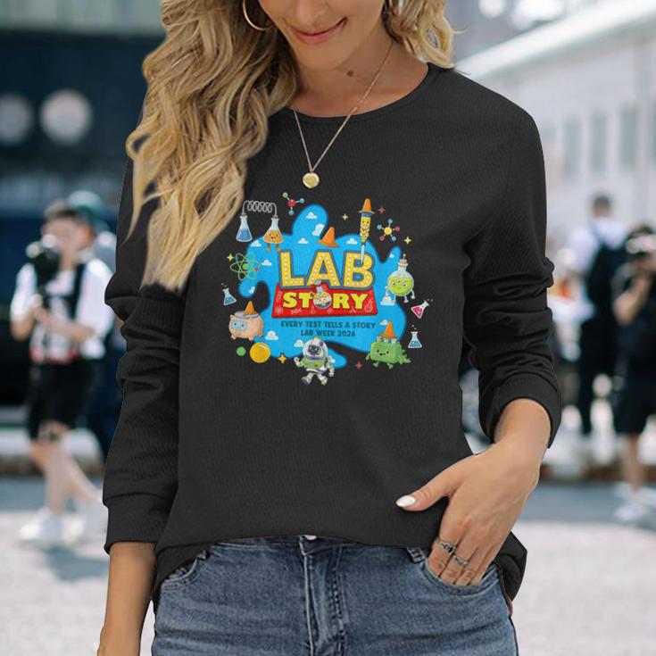 Lab Story Lab Week 2026 Medical Laboratory Technician Team Long Sleeve T-Shirt Gifts for Her