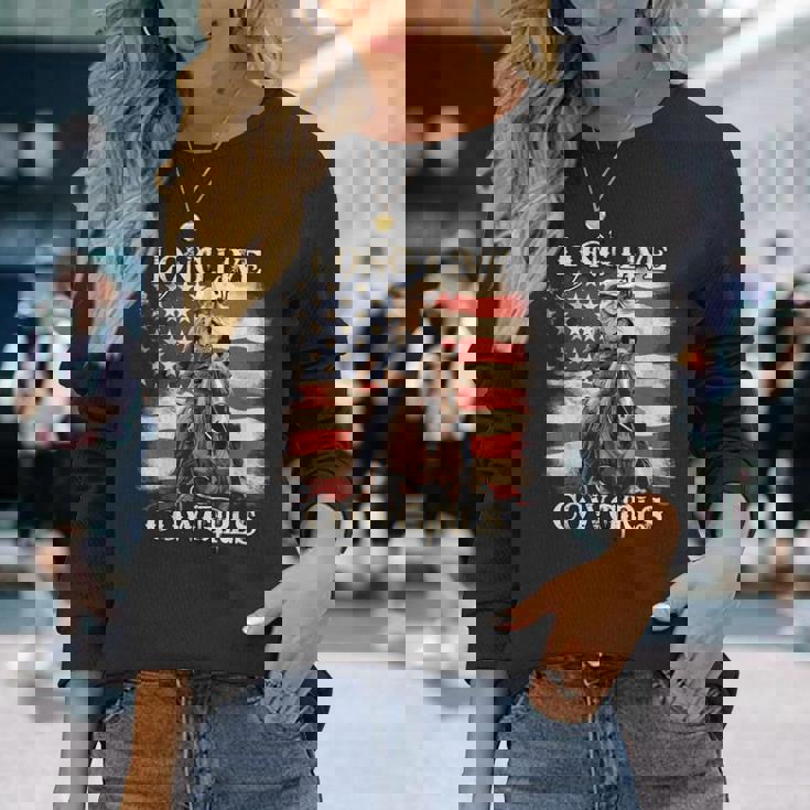 Long Live Howdy Rodeo ウエスタンカントリー サザンカウガール 長袖Tシャツ 彼女への贈り物