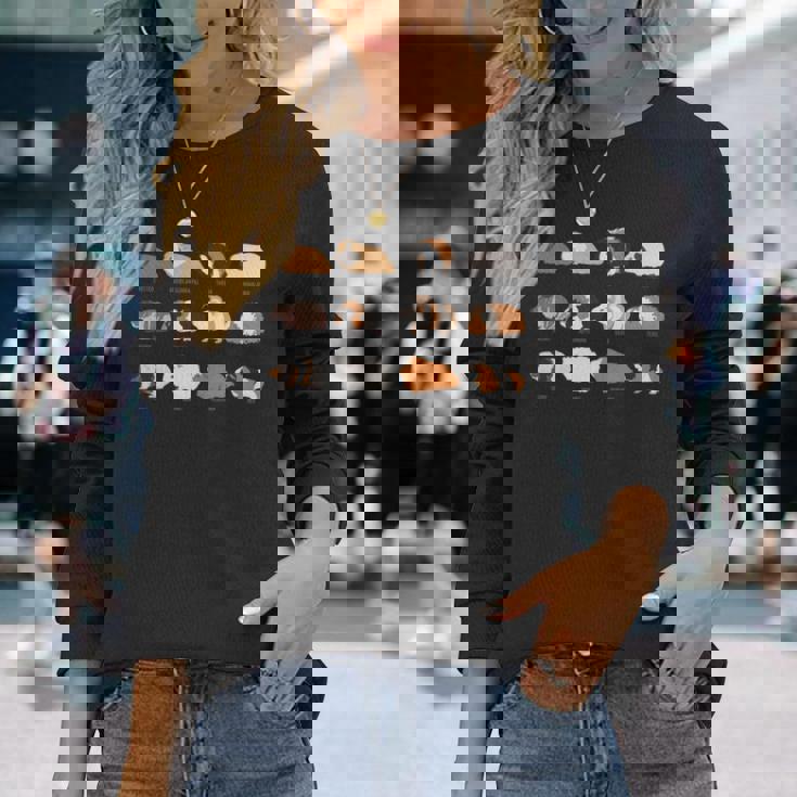 I Love Guinea Pig モルモット種tシャツ 長袖tシャツ 長袖Tシャツ 彼女への贈り物