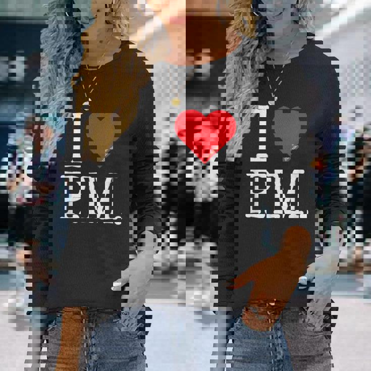 I Love Initials 長袖Tシャツ 彼女への贈り物