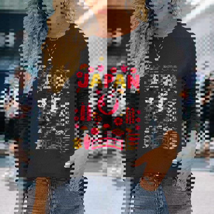 I Love Japan Folklore Nature & Culture Japan Graphic 長袖Tシャツ 彼女への贈り物