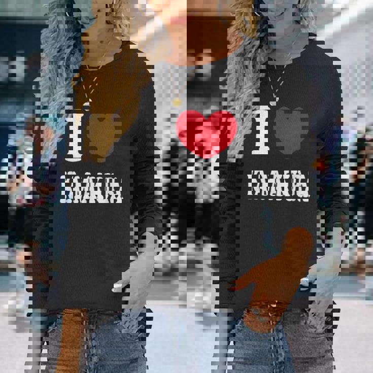 I Love Kamakura 鎌倉が大好き 長袖Tシャツ 彼女への贈り物