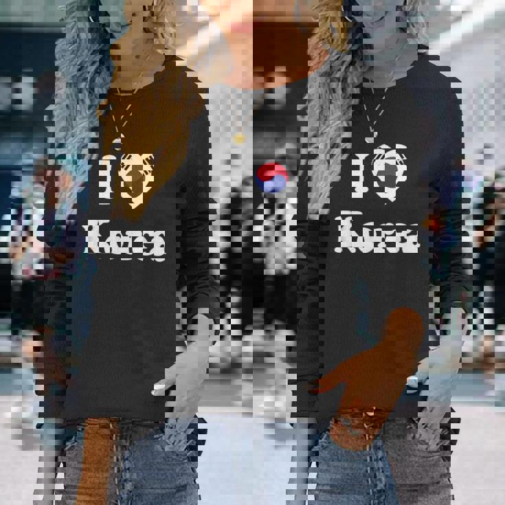I Love Korea I Heart Korea 韓国 長袖Tシャツ 彼女への贈り物