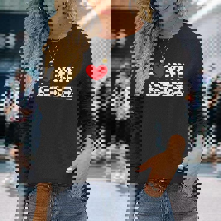 I Love My Abebe アイ・ラブ・マイ・アベベ 長袖tシャツ 長袖Tシャツ 彼女への贈り物