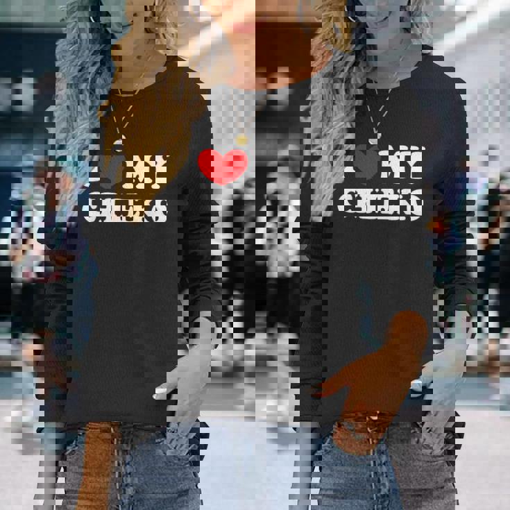 I Love My Chieko 私はチエコを愛しています 長袖Tシャツ 彼女への贈り物