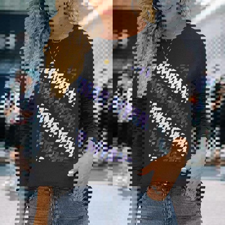 Myanmarカモ柄パープルカモフラージュ 長袖Tシャツ 彼女への贈り物