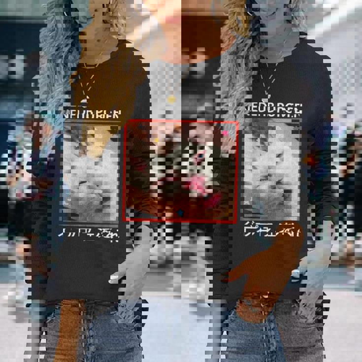 I Need Ibuprofen 日本の面白い猫 長袖Tシャツ 彼女への贈り物