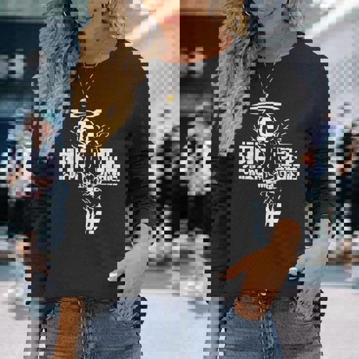 Nog-T-0012-天使-黒 長袖Tシャツ 彼女への贈り物