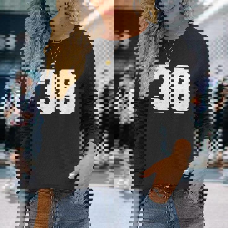 Number 38Ports Jersey Player 38 Fan Front Printarsity 長袖Tシャツ 彼女への贈り物