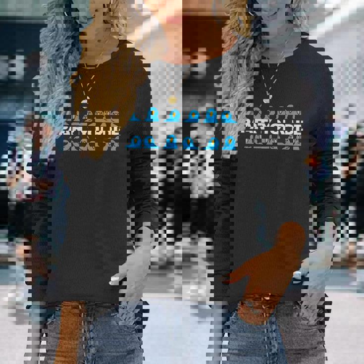 Party Or Die Party Parrot キュート オタク クール アート ギフト 長袖Tシャツ 彼女への贈り物