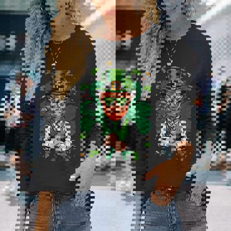 Plumber Saint Patrick's Day Irish Shamrock Plumbing Long Sleeve T-Shirt Gifts for Her