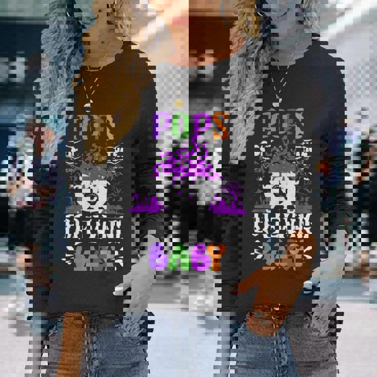 Pops Of The Brewing Baby Dad To Be Halloween Long Sleeve T-Shirt Gifts for Her