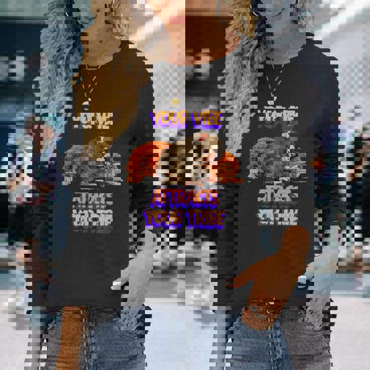 Punch The Monkey Youribeが部族を引き付ける モチベーション 長袖Tシャツ 彼女への贈り物