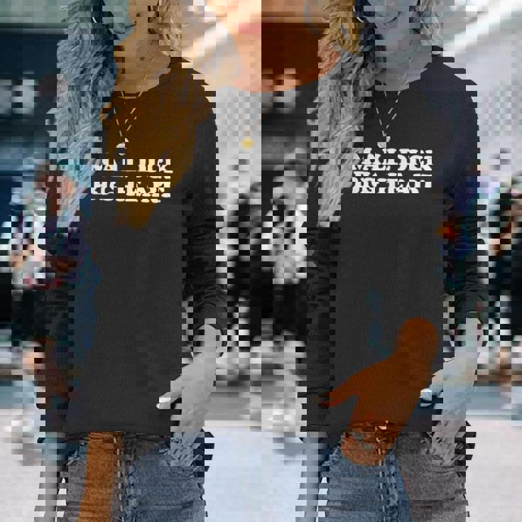 Small Dick Big Heart 長袖Tシャツ 彼女への贈り物