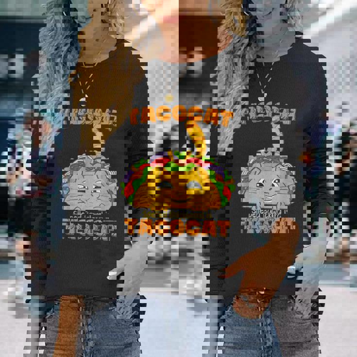 Tacocat シャツ キッズ シンコ・デ・マヨ メキシカン タコス キャット・タコス 長袖Tシャツ 彼女への贈り物