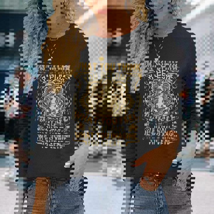 What You Think You Become ブッダシャツ ブッダtシャツ 長袖Tシャツ 彼女への贈り物