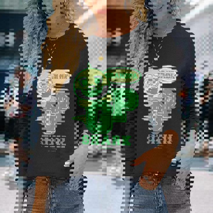 おじいちゃんシャーク・レトロ・ベイシャーク・サメもぞくプレゼント・キッズ・メンズ・ウーマンズ 長袖Tシャツ 彼女への贈り物