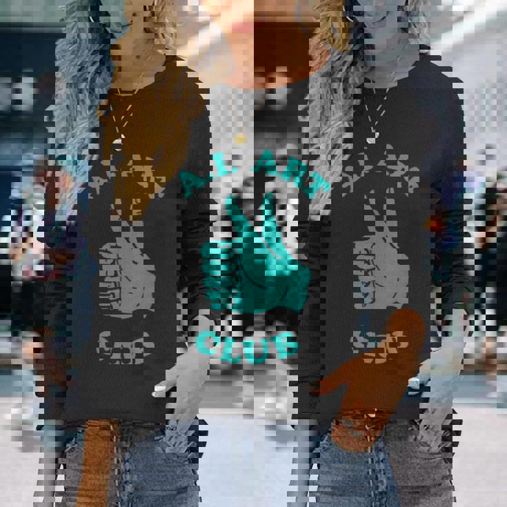 おもしろaiアートクラブ 人工知能 機械学習 長袖Tシャツ 彼女への贈り物