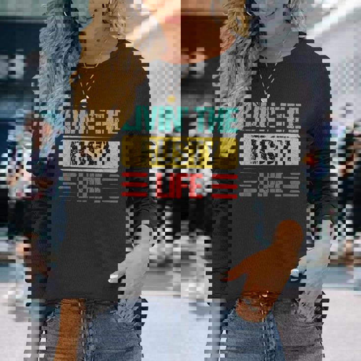 さびた名前 長袖Tシャツ 彼女への贈り物