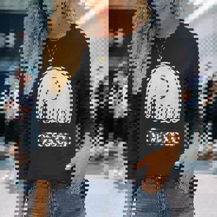 ぞうさん【Paoon パオーン】象（丸耳）シンプル【どうぶつフレンズ】ゆる かわいい 動物 キャラクター 長袖Tシャツ 彼女への贈り物